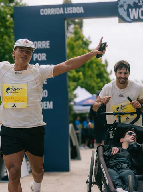 Gonçalo Dias a correr em Lisboa