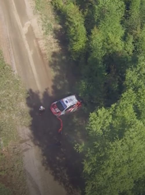 Vaher has crashed out of BAUHAUS Royal Rally of Scandinavia
