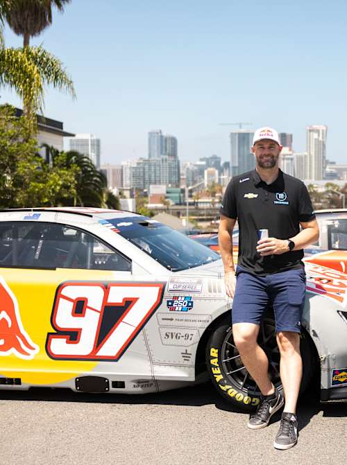 Shane van Gisbergen poses for a portrait with his car in San Deigo, California, USA on June 10, 2026.