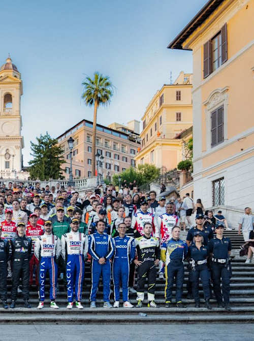 ERC stars assembled at the Spanish Steps on Thursday evening