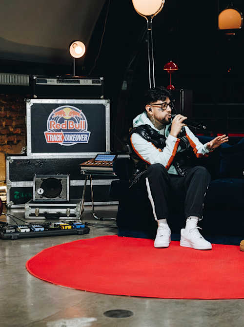 Princesa Alba y Julianno Sosa en Red Bull Track Takeover