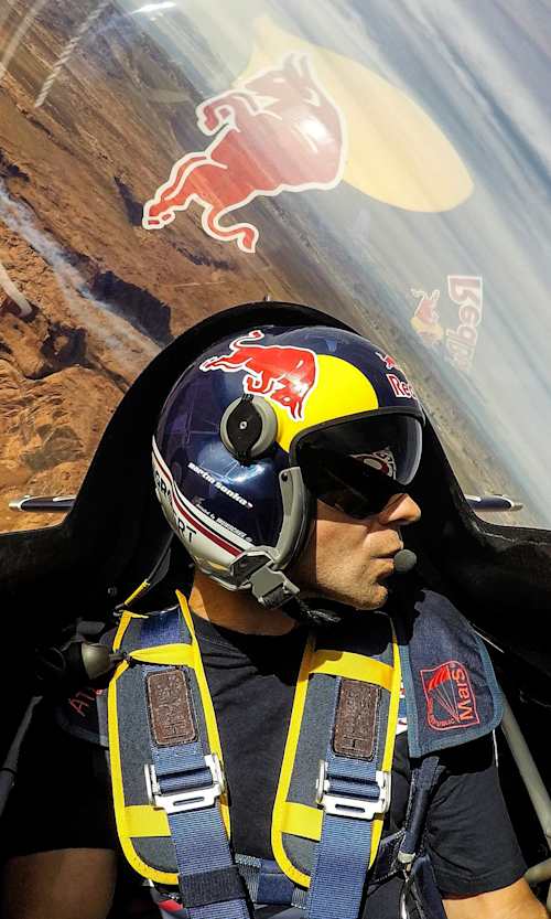 Martin Sonka flies over the Horseshoe Bend in Page, USA, prior the final stage of the Red Bull Air Race World Championship on October 12, 2016
