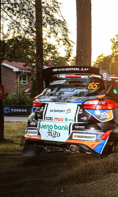 Diego Dominguez in Junior WRC action in Finland