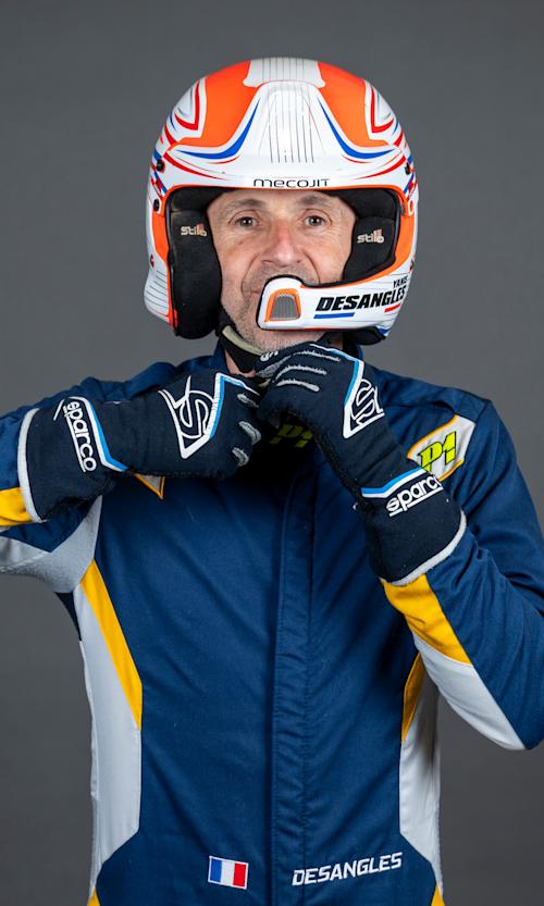 In 2025, Yanis Desangles in Desangles racing gear at Gap, France