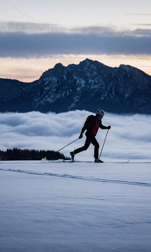 Anton Palzer auf einer Skitour nahe dem Lofer in Österreich.