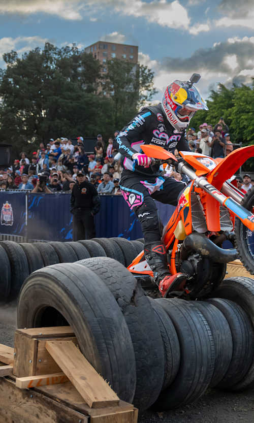 Benjamin Herrera from Chile races the event track at Red Bull Versus 