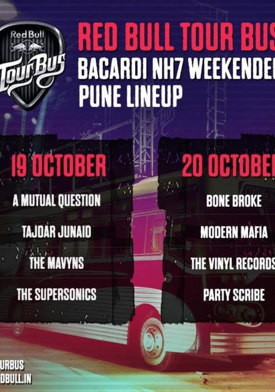 The Line Up At The Bacardi Nh7 Weekender S And things happened to be in my favor to ride for the nh7 weekender bangalore. red bull