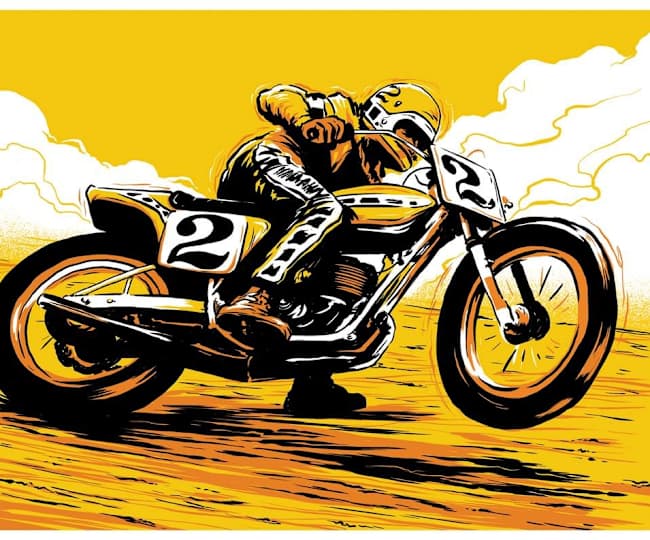Ilustraciones de motos de Ryan Quickfall