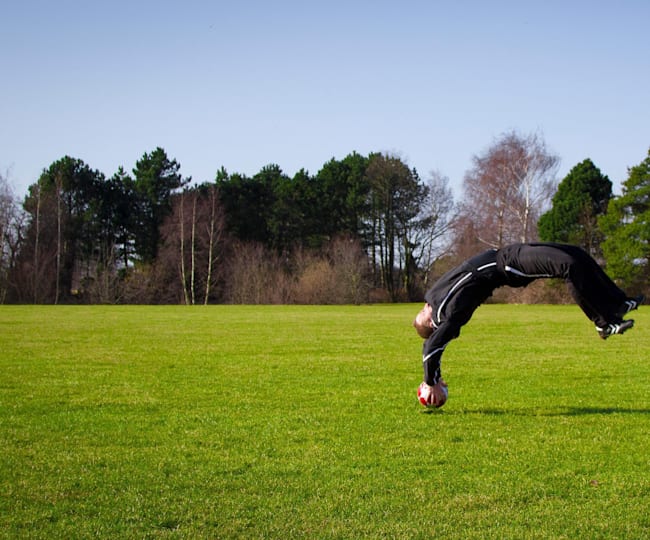 Longest throwin world record soccer video
