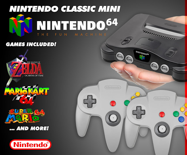 Mini Nintendo 64 Classic Wishlist Red Bull Games