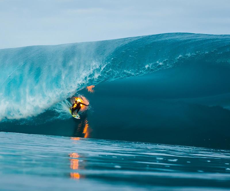 ハワイアン サーフィンオブジェ 海の中 木製 サーフボード オブジェ ワーゲンバス（イエロー） 50cm