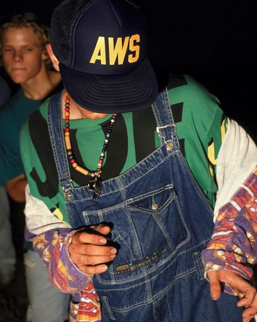 Raver wearing Joe Bloggs t-shirt and dungarees