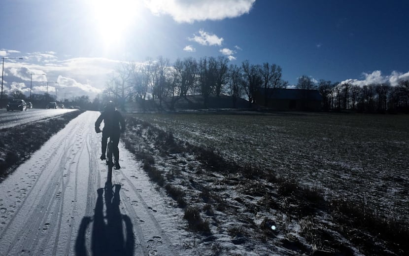 riding bike to work in winter