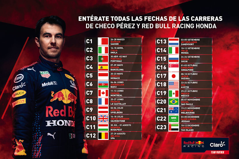 F1 2021: fechas, horarios, pilotos, equipos Fórmula 1