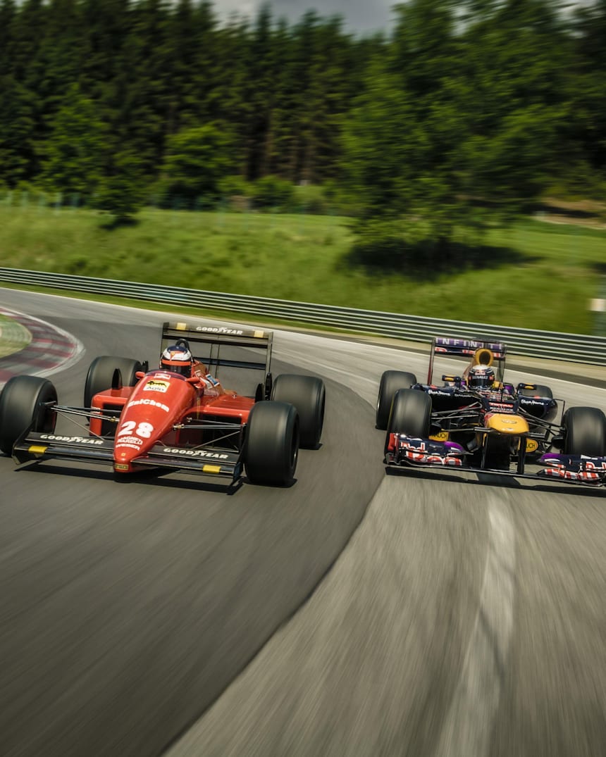 Sebastian Vettel Fahrt Gerhard Berger S 1988er Ferrari