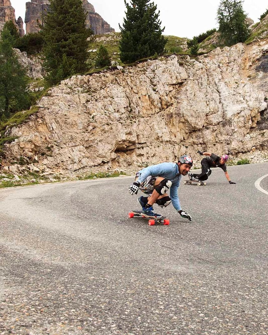 Downhill Longboarding In The Italian Dolomites