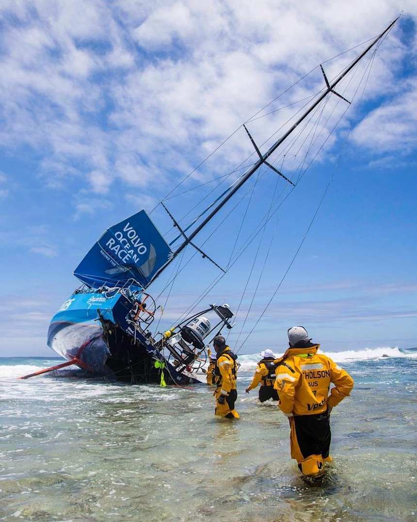 First Footage Of Volvo Ocean Race Reef Crash