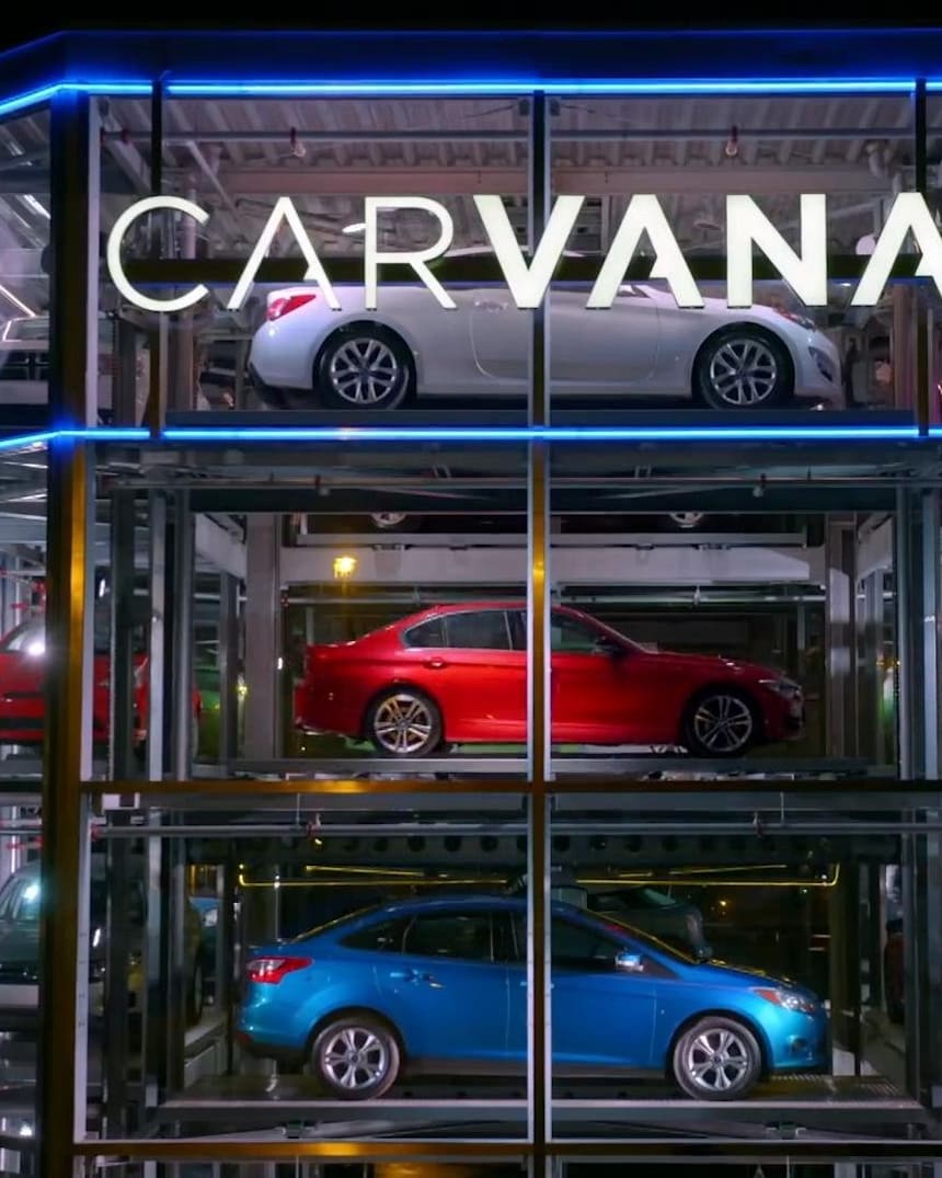 Carvana Car Vending Machine Red Bull Motorsports