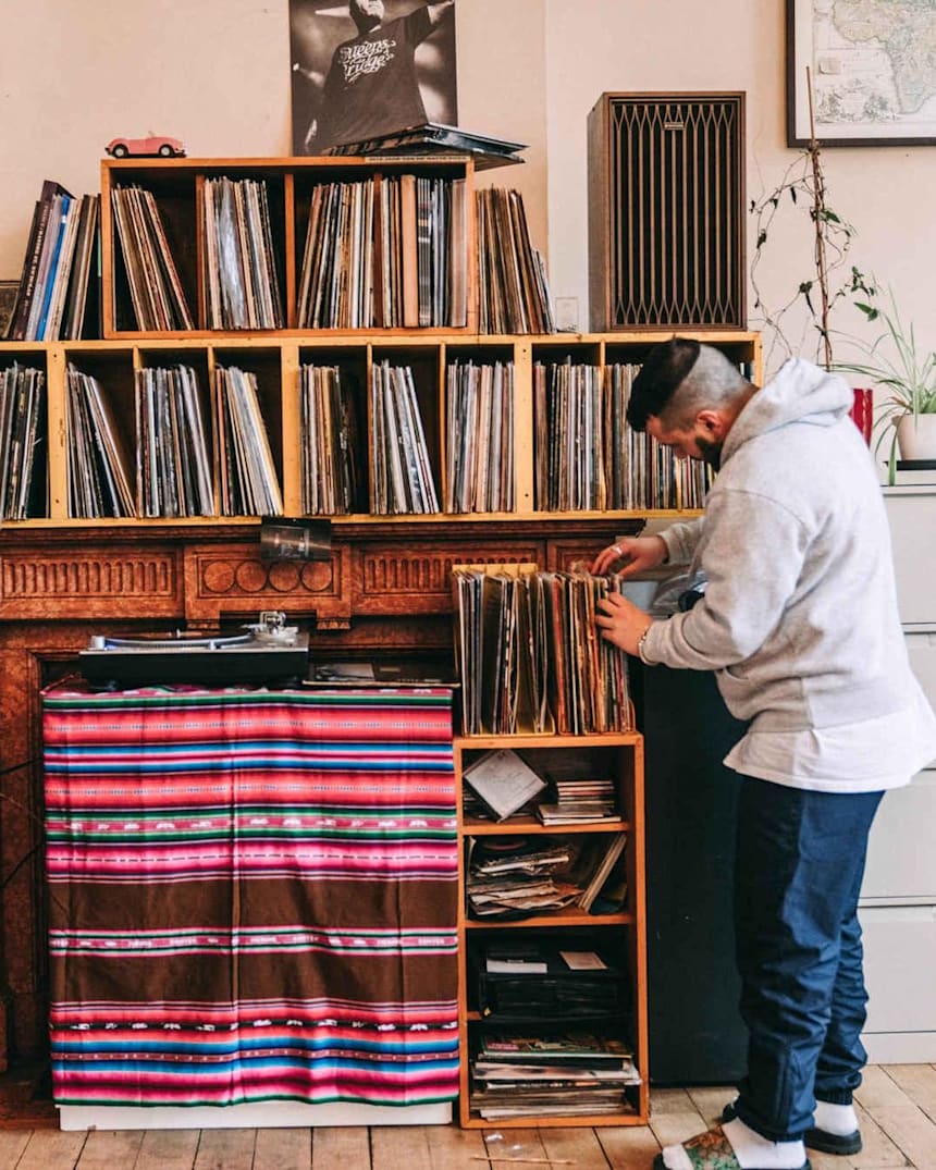Vinyl Collector Zwangere Guy