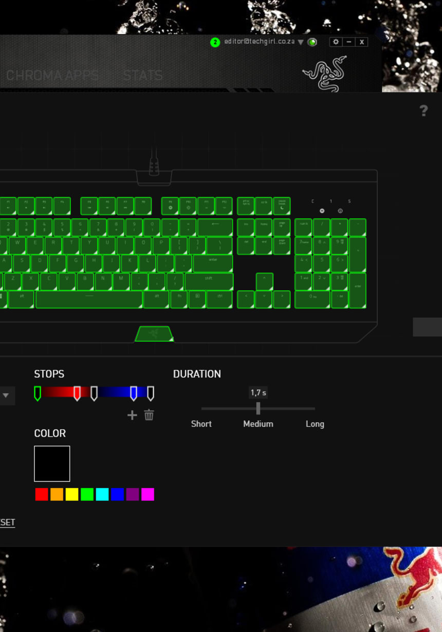 Razer Blackwidow Chroma V2 Keyboard Configuration