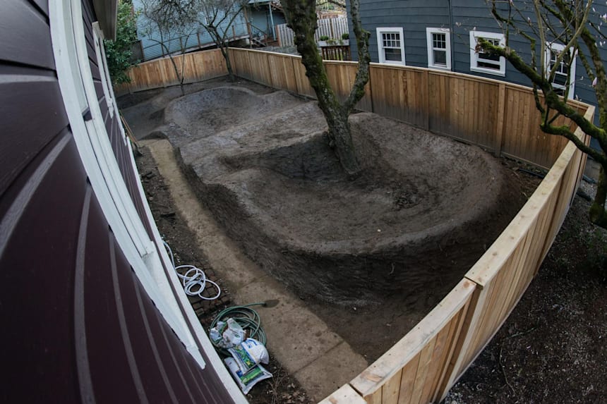 small backyard pump track