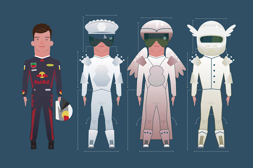 F1 Drivers Haute Couture Makeover Illustrations