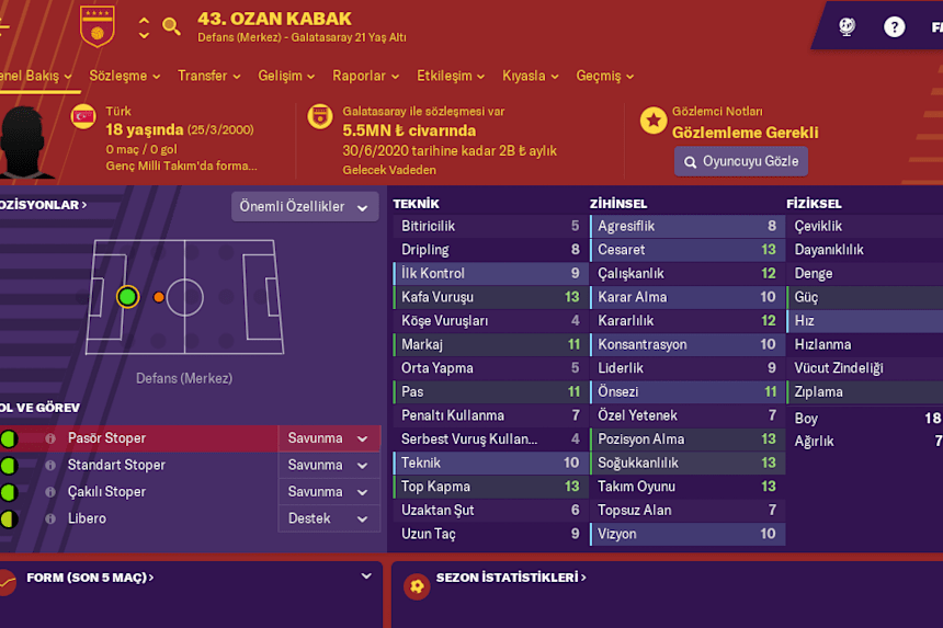 Fm 2019 Daki Turk Wonderkid Ler