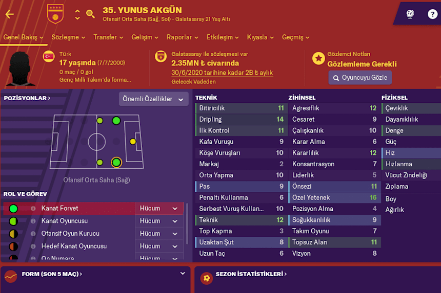 Fm 2019 Daki Turk Wonderkid Ler