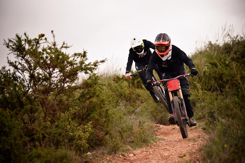 winter downhill mountain biking