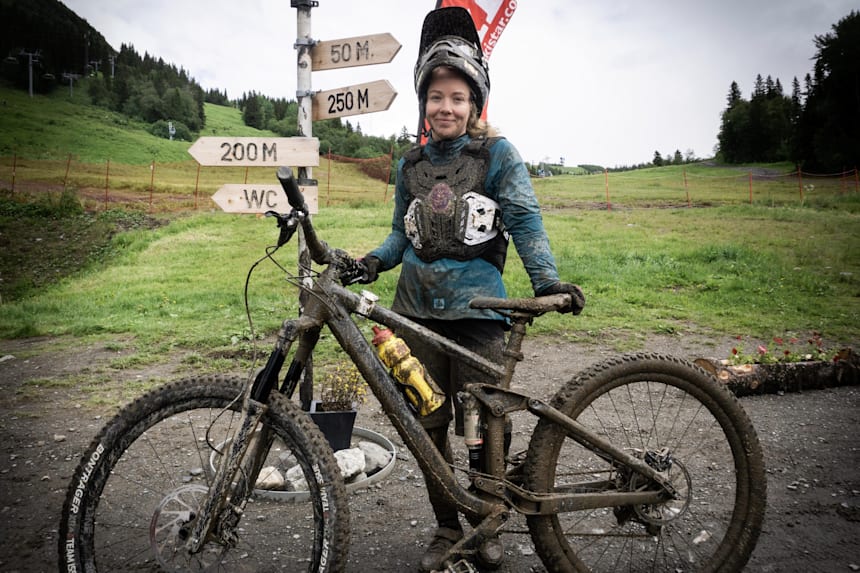 mountain biking in the rain