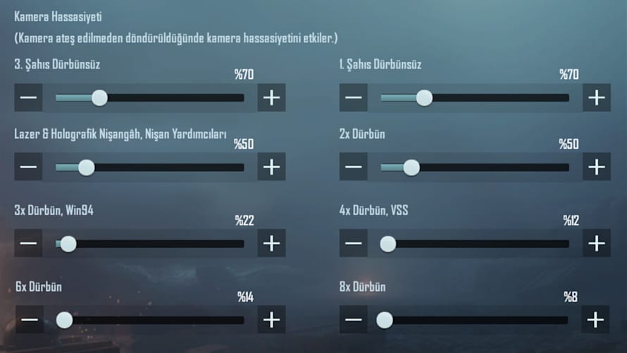 pubg mobile hassasiyet ayarlari 2021
