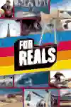 For Reals artwork showing Red Bull athletes participating in sports activities – flying, aerobatics, motor sports, water sports, surfing, mountain biking