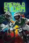 Poster artwork for Emerald Storm, a film about the history of Irish downhill mountain biking