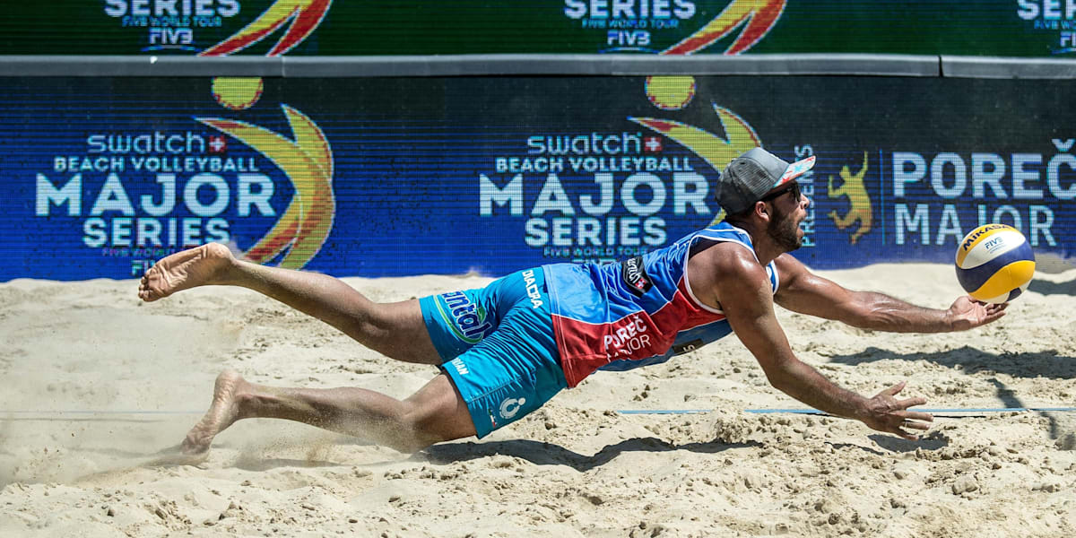 The best dives from the beach volleyball court in