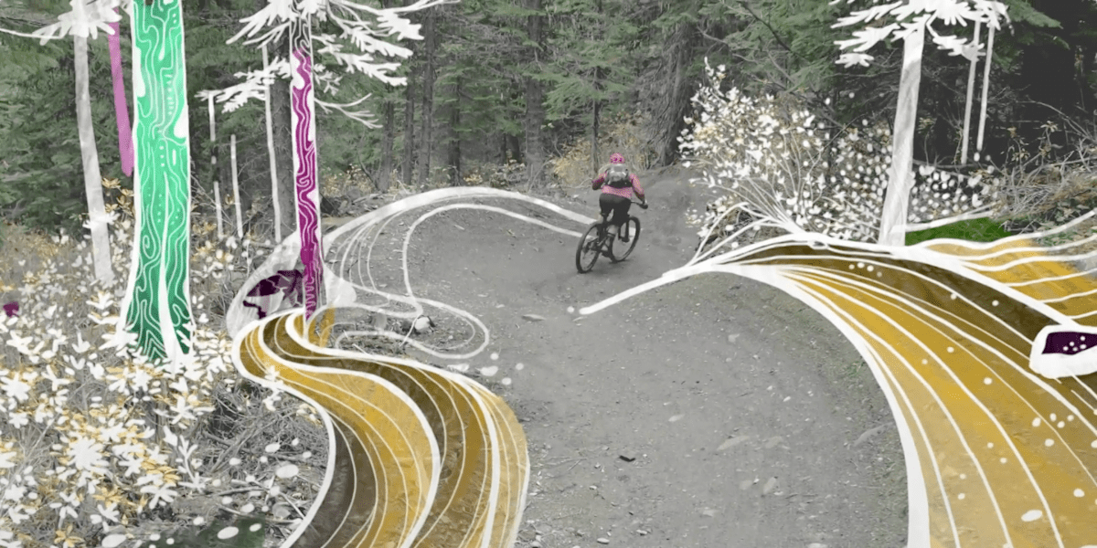 Micayla Gatto Rides MTB Through Her Own Artwork