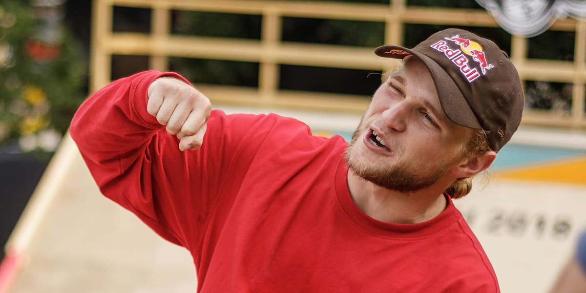 Jamie Foy at Red Bull Roller Coaster