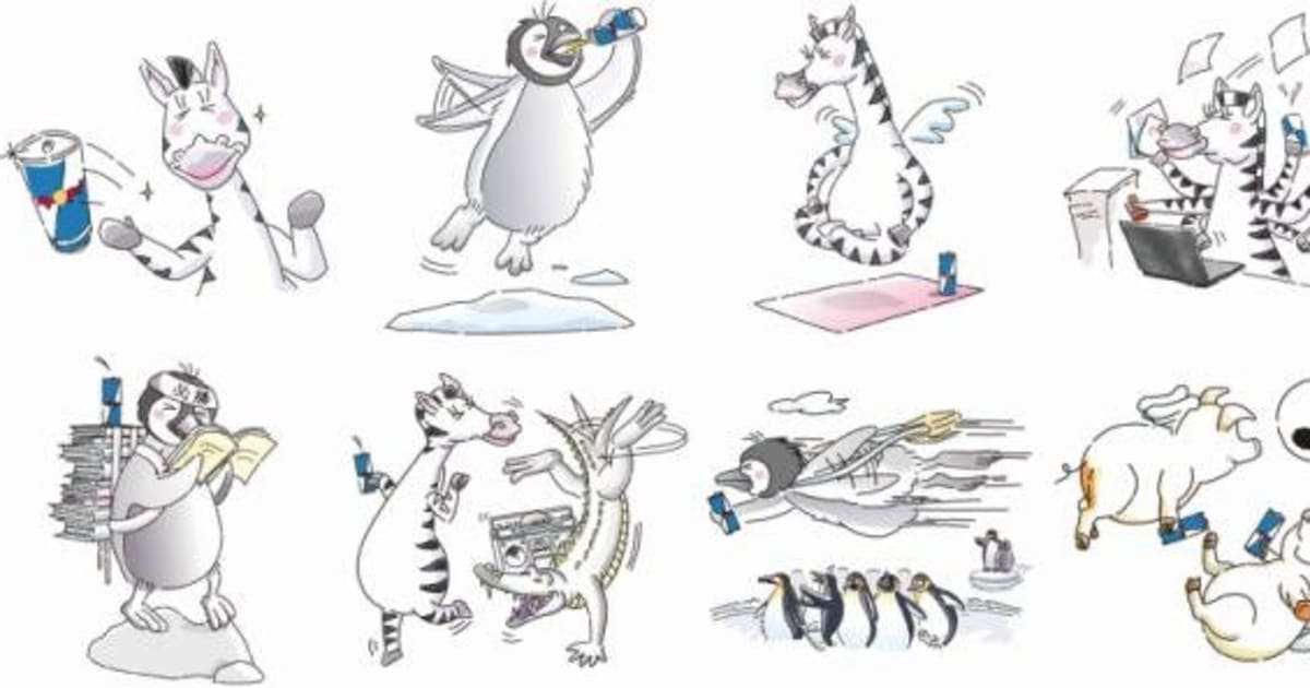 Red Bullの大人気cmキャラクターがlineのスタンプとなって登場