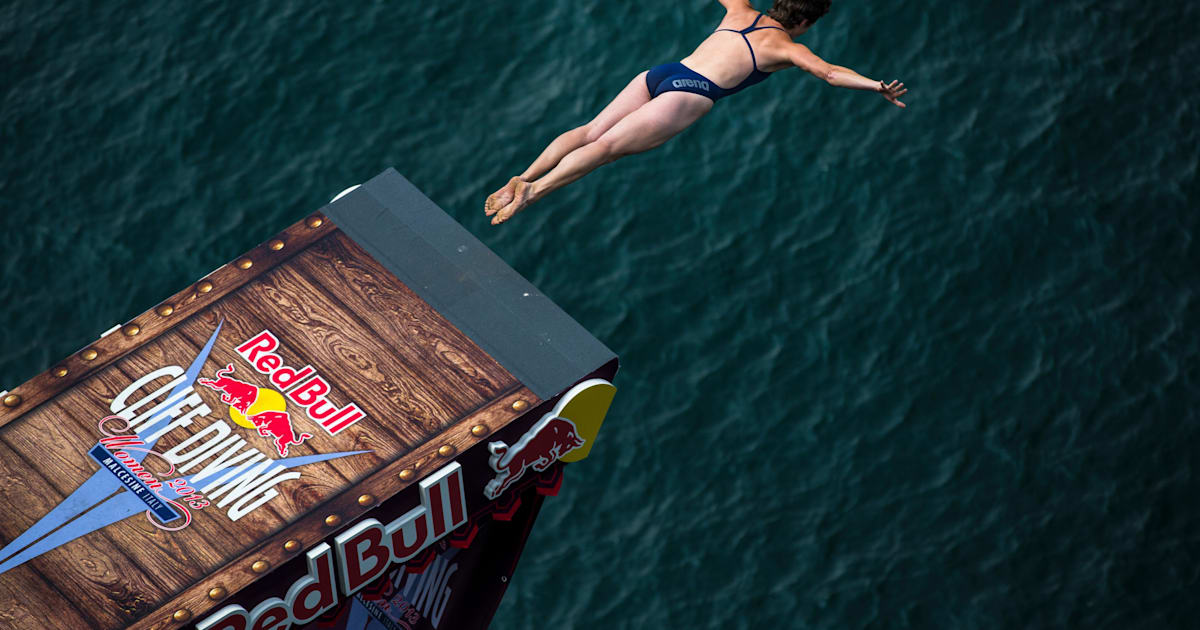 Red Bull Cliff Diving Women's action from Italy
