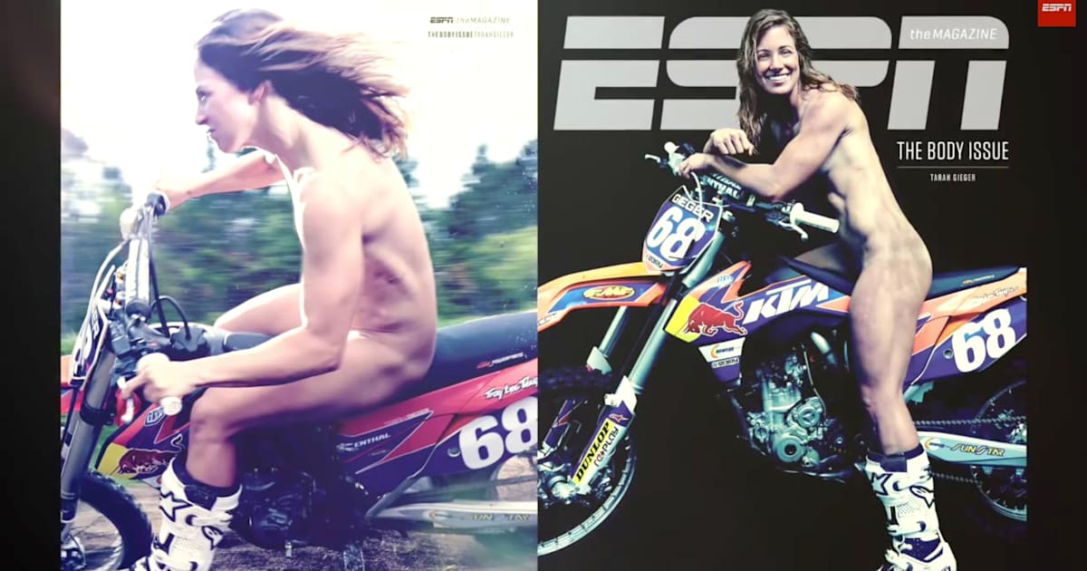 For ESPN's The Body Issue, Tarah Gieger poses nude with nothing but he...