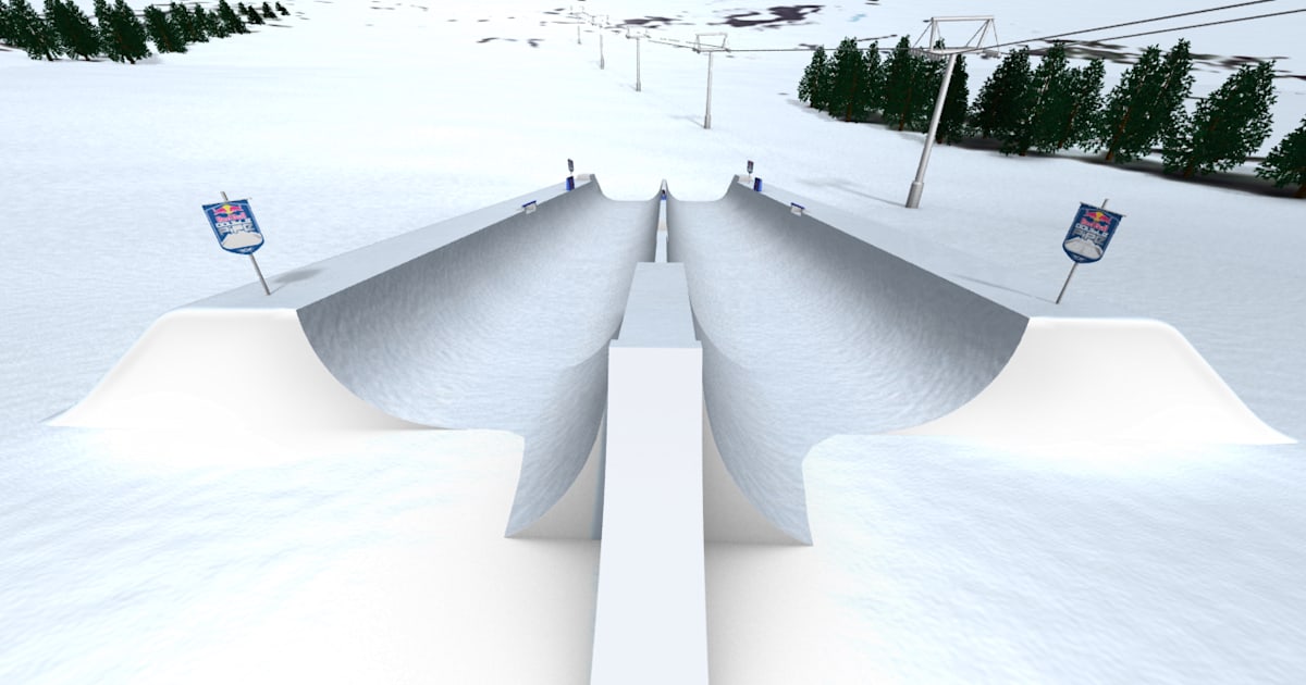 Largest halfpipe ever built in snow