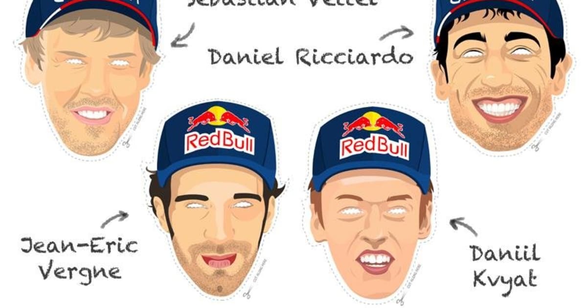 Wear F1 masks for Ricciardo, Vettel, Kvyat and Vergne