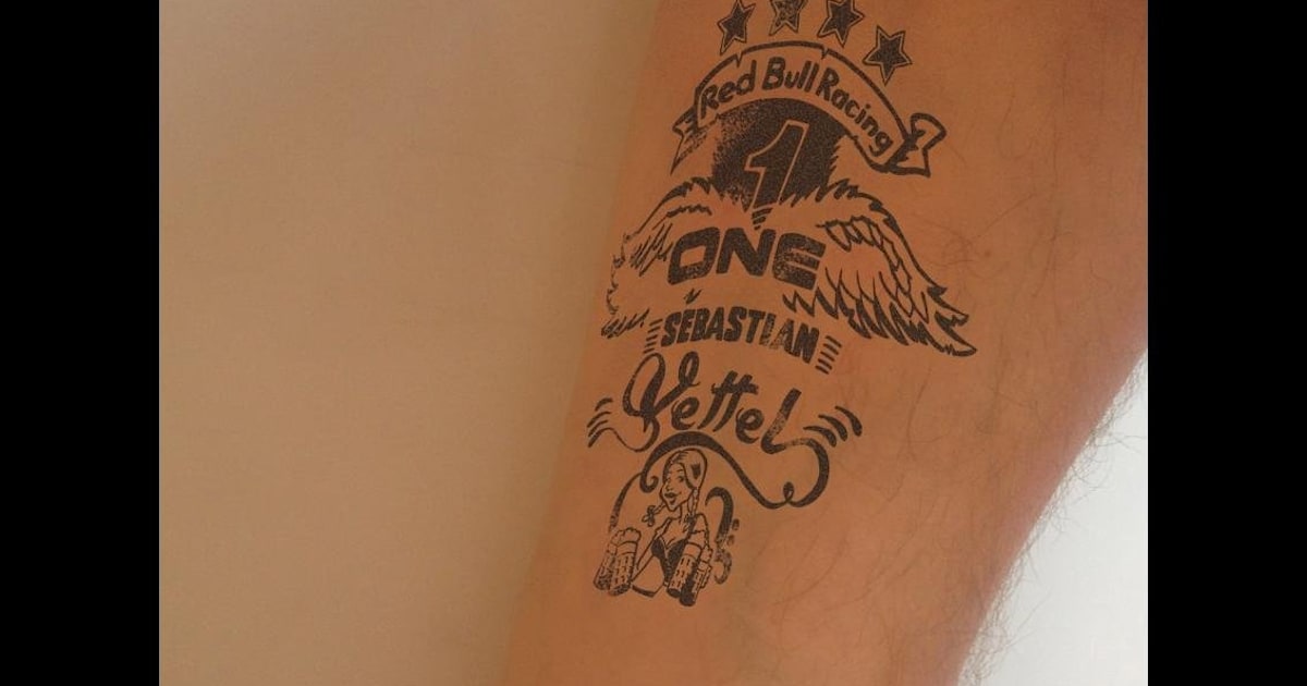 Make Your Own Sebastian Vettel Temporary Tattoo