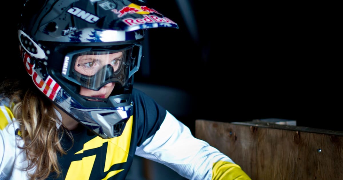 Rachel Atherton Windham DH track walk 2014