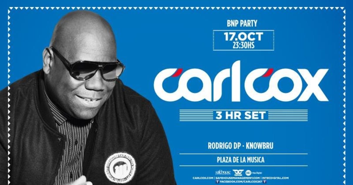 Carl Cox llega a Córdoba en Octubre