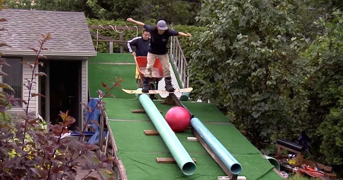 Summer turf snowboarding 3