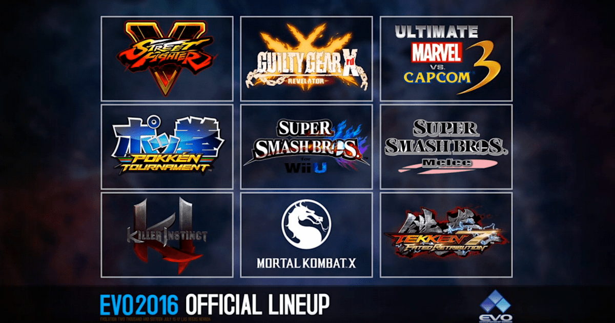 Evo 16 Details And Game List Announced