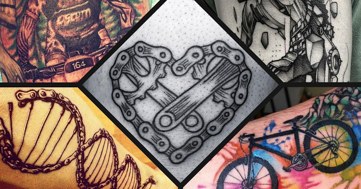Cycling store tattoos designs