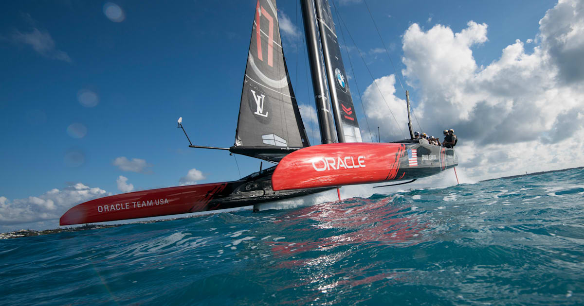 Drone footage of ORACLE TEAM USA ++video++ | Red Bull