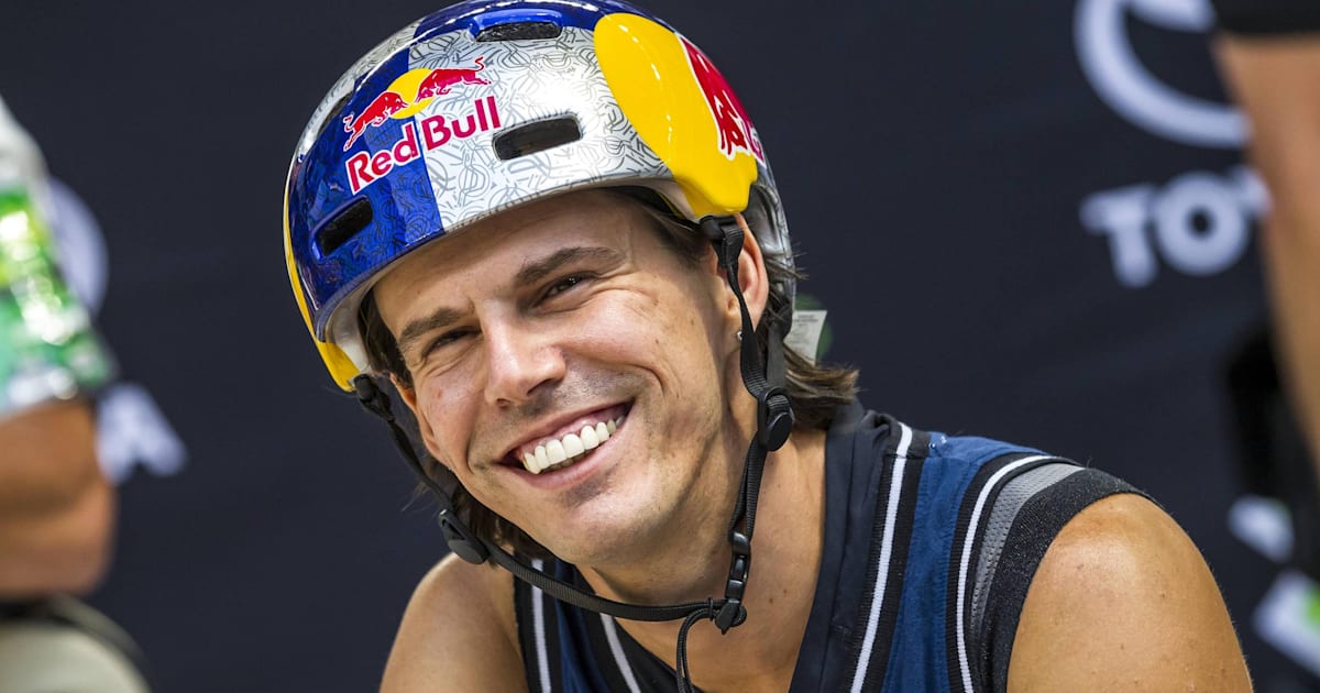 Daniel Dhers Smiling for the Camera at a BMX Street Event