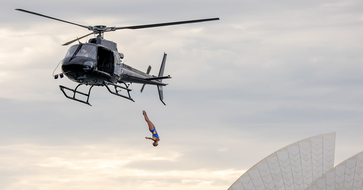 Rhiannan Iffland parle de la plongée en hélicoptère dans le port de Sydney